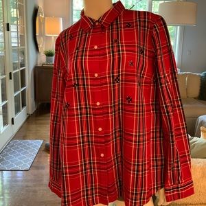 Charter Club Flannel Button Down Long Sleeve Shirt